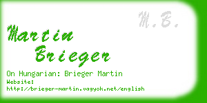 martin brieger business card